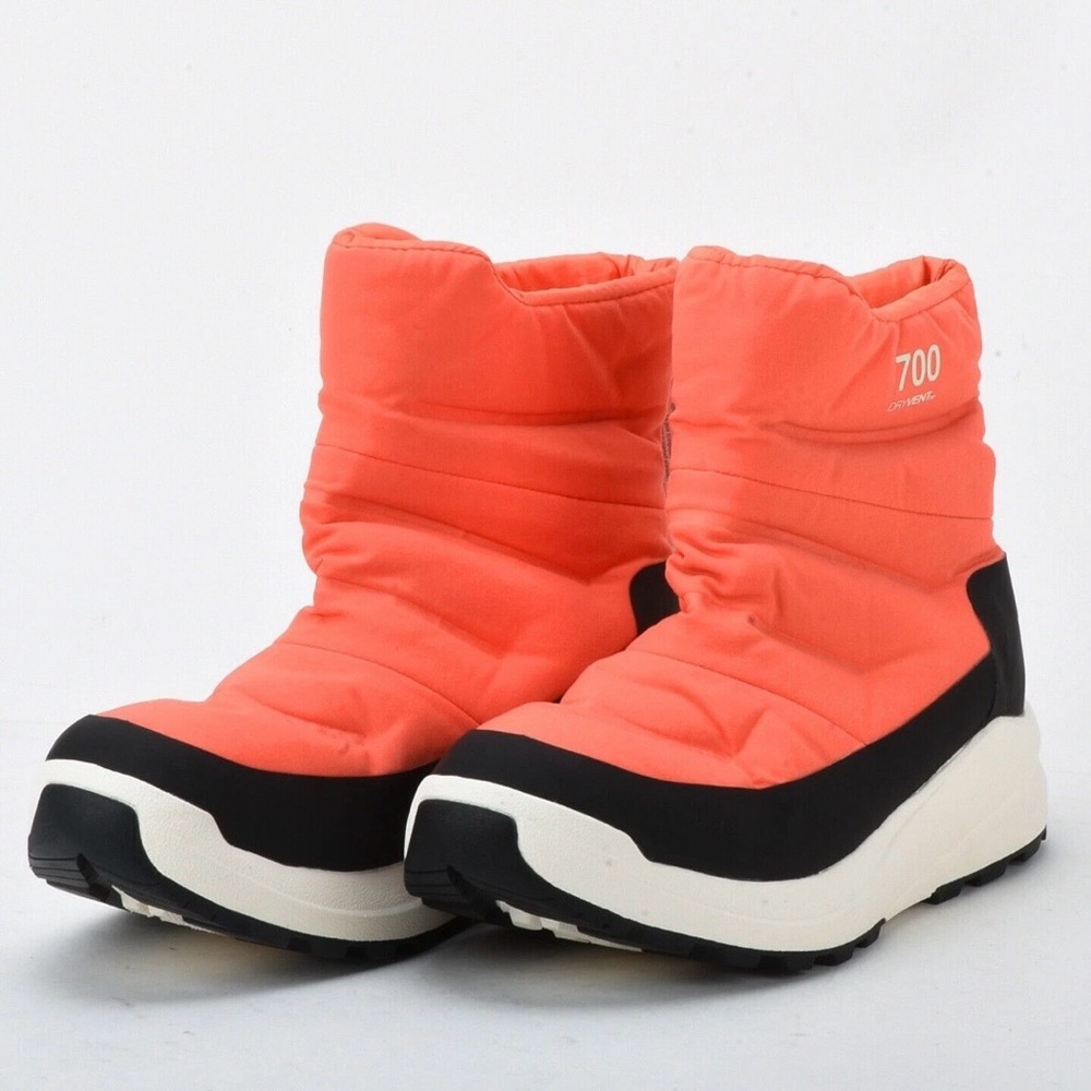 The North Face Nuptse II Waterproof Boots 700-fill Down Insulation Bright Orange